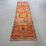 Turkish Rug/Orange Mint Green - 2'11x11'1