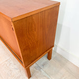 Danish Teak Credenza w/ Sliding Doors