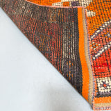 Turkish Rug/Orange Coral Purple - 2'10x9'5