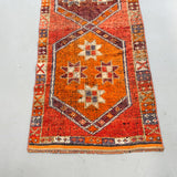 Turkish Rug/Orange Coral Purple - 2'10x9'5