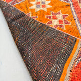 Turkish Rug/Orange Coral Purple - 2'10x9'5