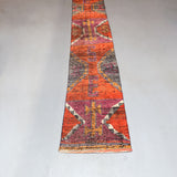 Turkish Rug/Orange Purp Grey - 2'1x11'