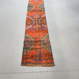 Turkish Rug/Orange Purp Grey - 2'1x11'