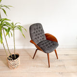 Pair of Plycraft Chairs - New Grey Upholstery