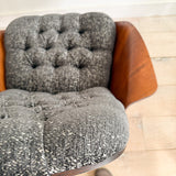 Pair of Plycraft Chairs - New Grey Upholstery