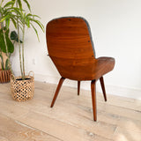 Pair of Plycraft Chairs - New Grey Upholstery