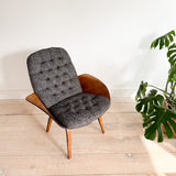Pair of Plycraft Chairs - New Grey Upholstery