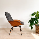 Pair of Plycraft Chairs - New Grey Upholstery