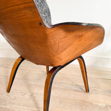 Pair of Plycraft Chairs - New Grey Upholstery