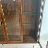 Mid Century Walnut Curio Cabinet