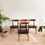 Set of 4 Henning Kjaernulf Dining Chairs