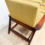 Pair of Scoop Chairs - New Golden Yellow Upholstery