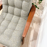 Mid Century Scoop Chair + Ottoman - New Upholstery