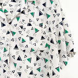 1980s Geometric Print Statement Blouse