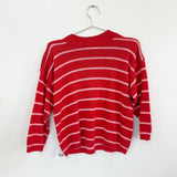 1990s Pink & Red Striped Sweater