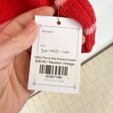 1990s Pink & Red Striped Sweater
