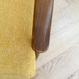 Pair of Vintage Lounge Chairs - Yellow Upholstery