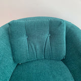 Pair of Vintage Lounge Chairs - Teal Upholstery