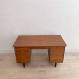 Mid Century Desk w/ Chrome Drawer Pulls