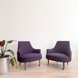 Pair of Curved Back Lounge Chairs