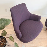Pair of Curved Back Lounge Chairs
