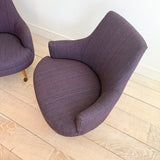 Pair of Curved Back Lounge Chairs