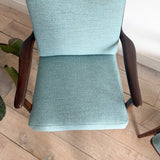 Pair of Lounge Chairs - New Blue Upholstery