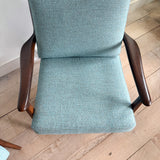 Pair of Lounge Chairs - New Blue Upholstery