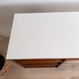 Mid Century White Formica Top Desk