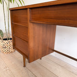 Mid Century White Formica Top Desk