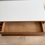 Mid Century White Formica Top Desk