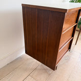 Mid Century White Formica Top Desk