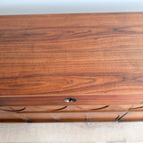 Mid Century Sculpted Front Low Dresser