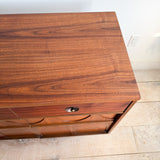 Mid Century Sculpted Front Low Dresser