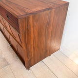 Mid Century Sculpted Front Low Dresser