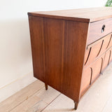 Mid Century Sculpted Front Low Dresser