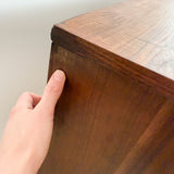 Mid Century Sculpted Front Low Dresser