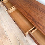 Mid Century Sculpted Front Low Dresser