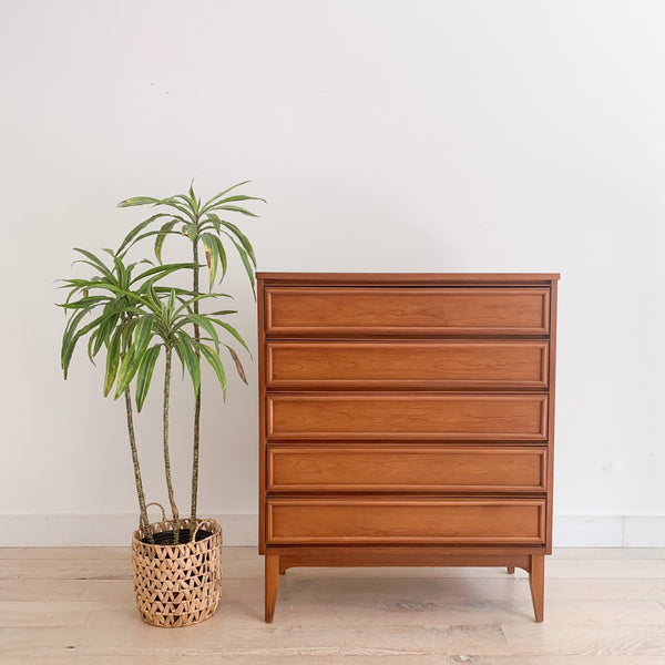 dixie mid century modern dresser Dixie Cherry Highboy Dresser