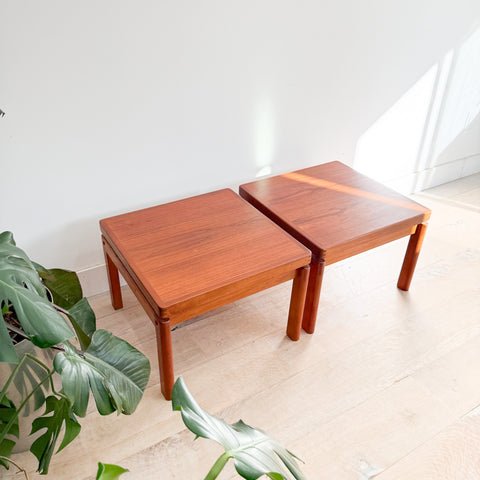 Pair of Teak End Tables by Trioh