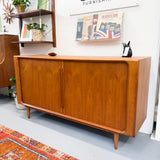 BERNARD PEDERSEN Teak Tambour Credenza