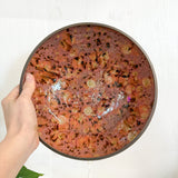 Large Bowl Mottled Rose Brown Stoneware