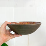 Large Bowl Mottled Rose Brown Stoneware