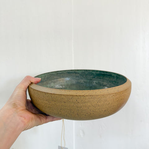Large Speckled Stoneware Bowl in Stone