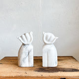 Pair Marble Cats Bookends