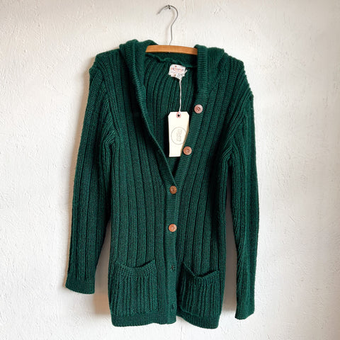 1970s Green Hooded Sweater