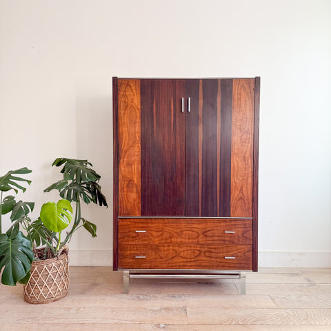 Rosewood Armoire with Lucite Base