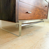 Rosewood Armoire with Lucite Base