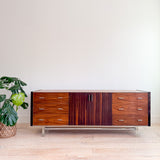 Rosewood Low Dresser with Lucite Base