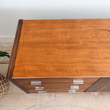 Rosewood Low Dresser with Lucite Base